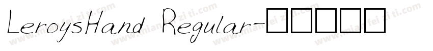 LeroysHand Regular字体转换